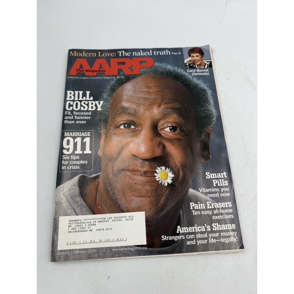 Bill Cosby January 2004 AARP Magazine Carol Burnett